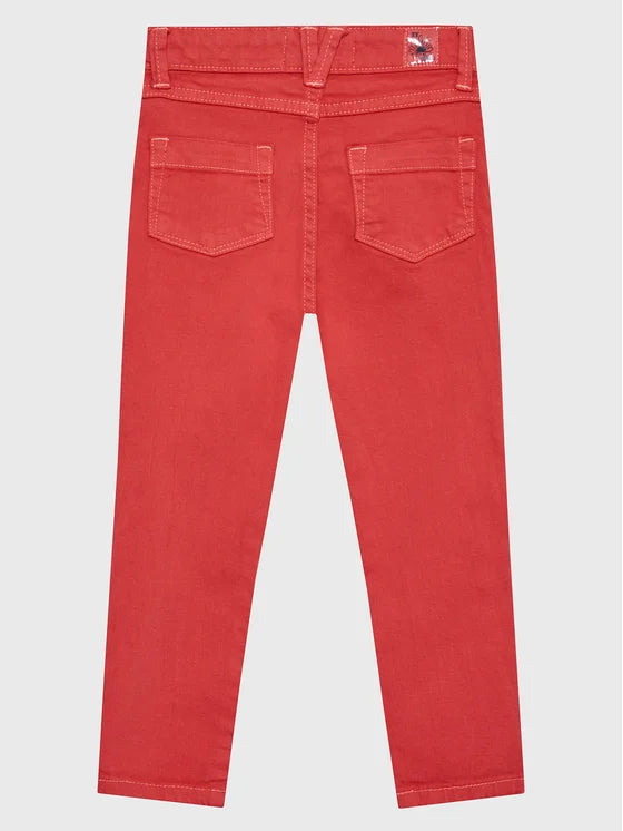 Pantalón Jean de color fresa
