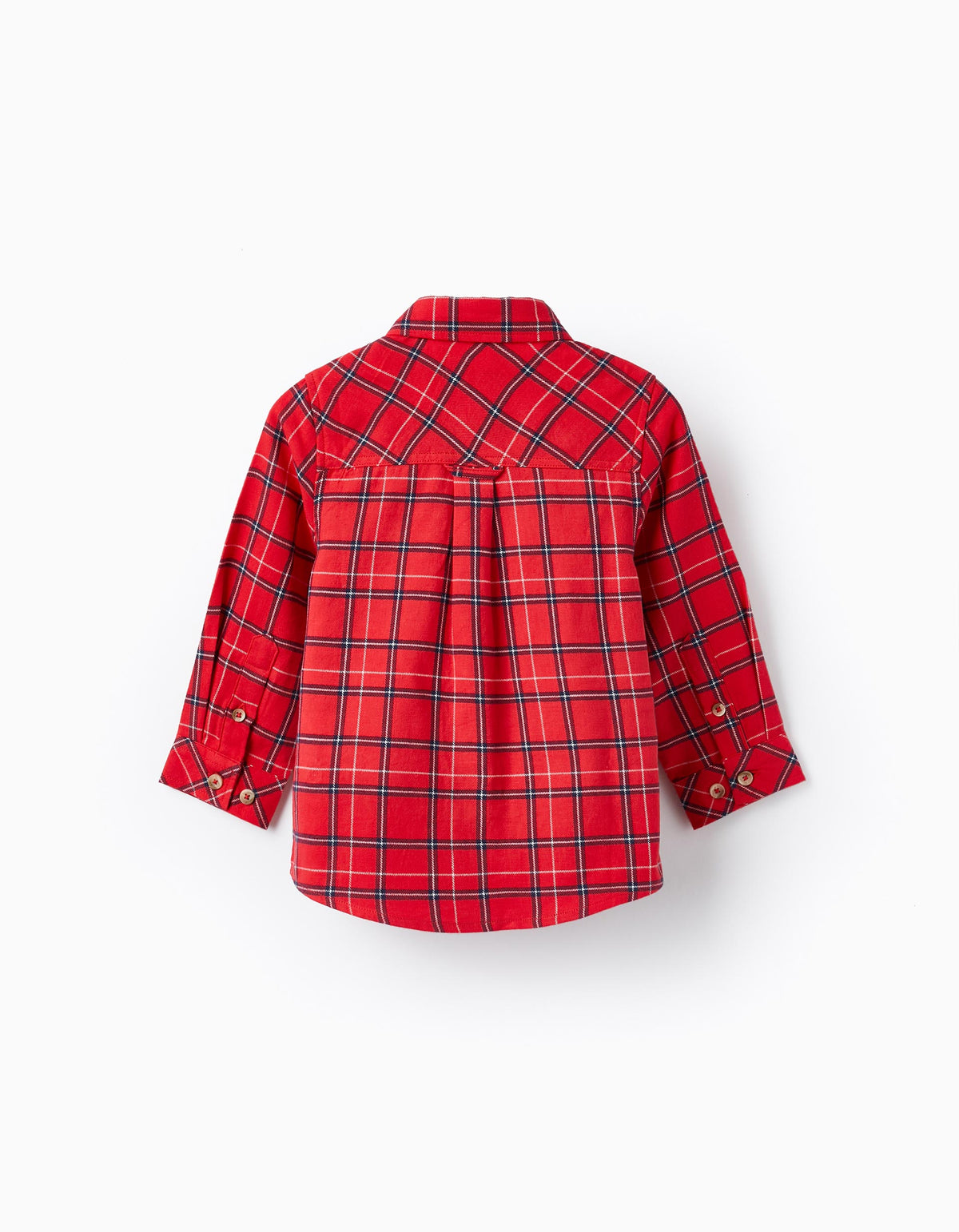 Camisa a cuadros rojo bebé