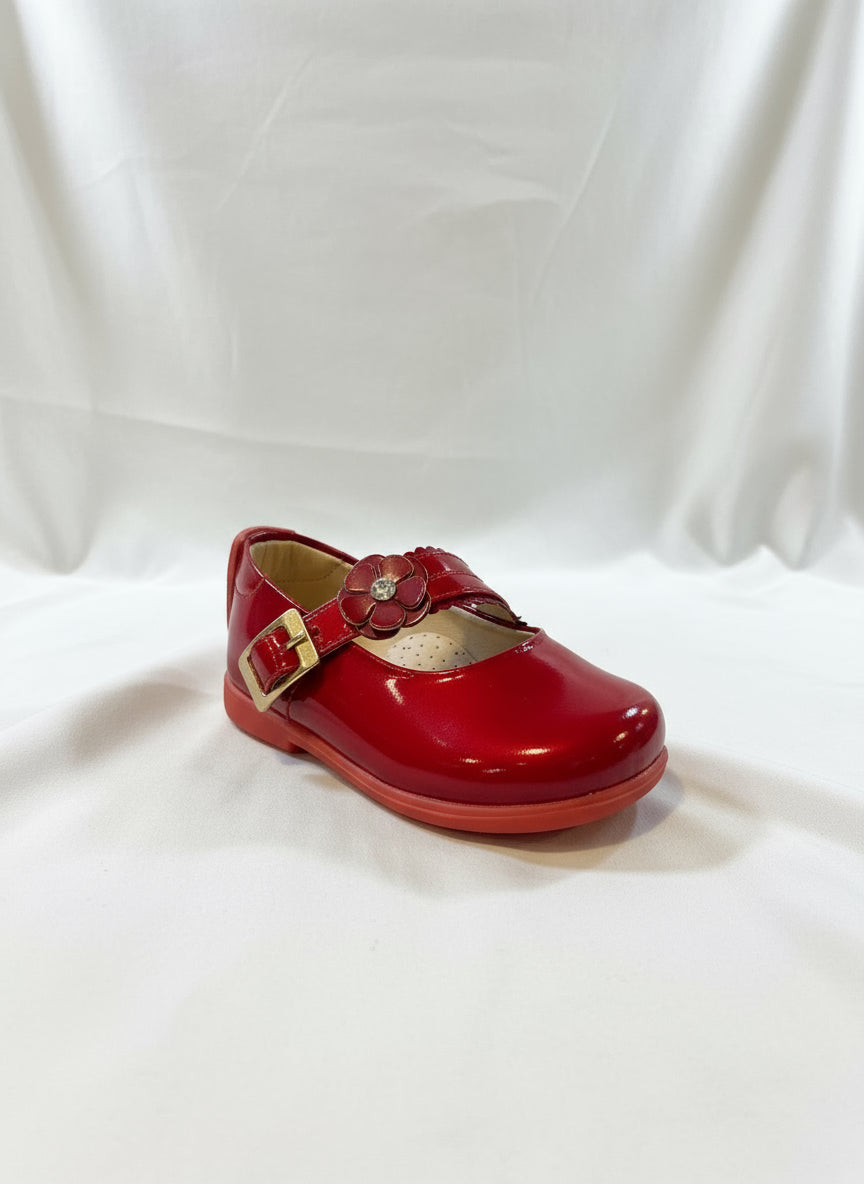 Zapatos rojo flor