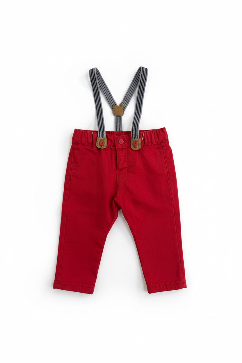 Pantalón con tirantes removibles bebe