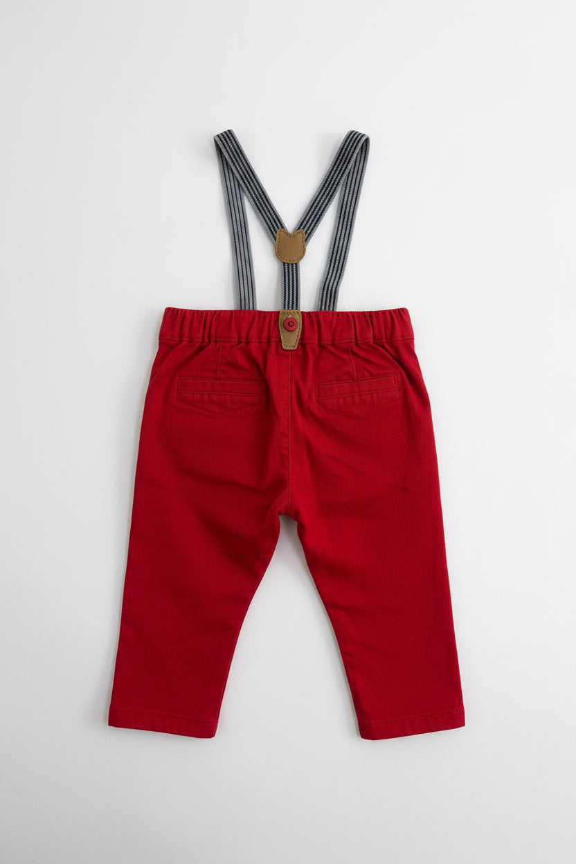 Pantalón con tirantes removibles bebe
