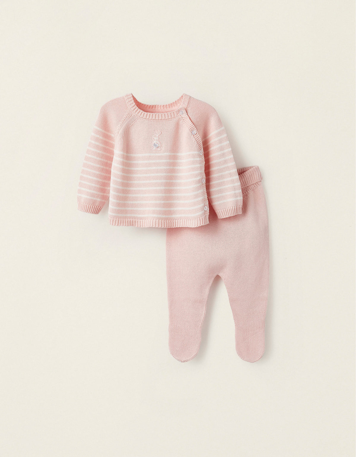 Conjunto hilo primera muda bebé niña