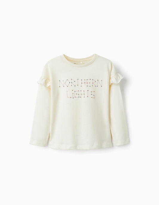 Blusa en algodón bordado lentejuelas