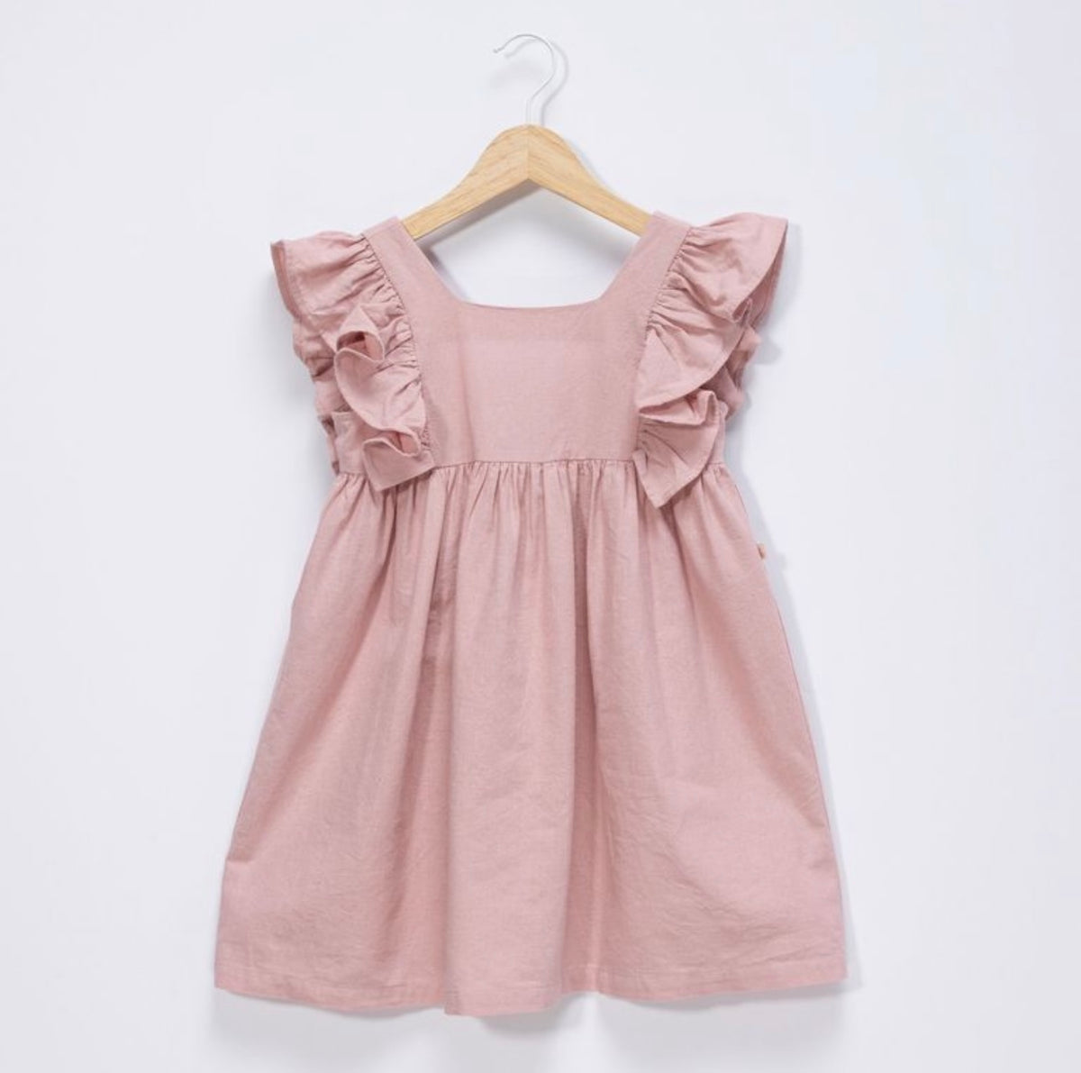 Vestido algodón rosado niña