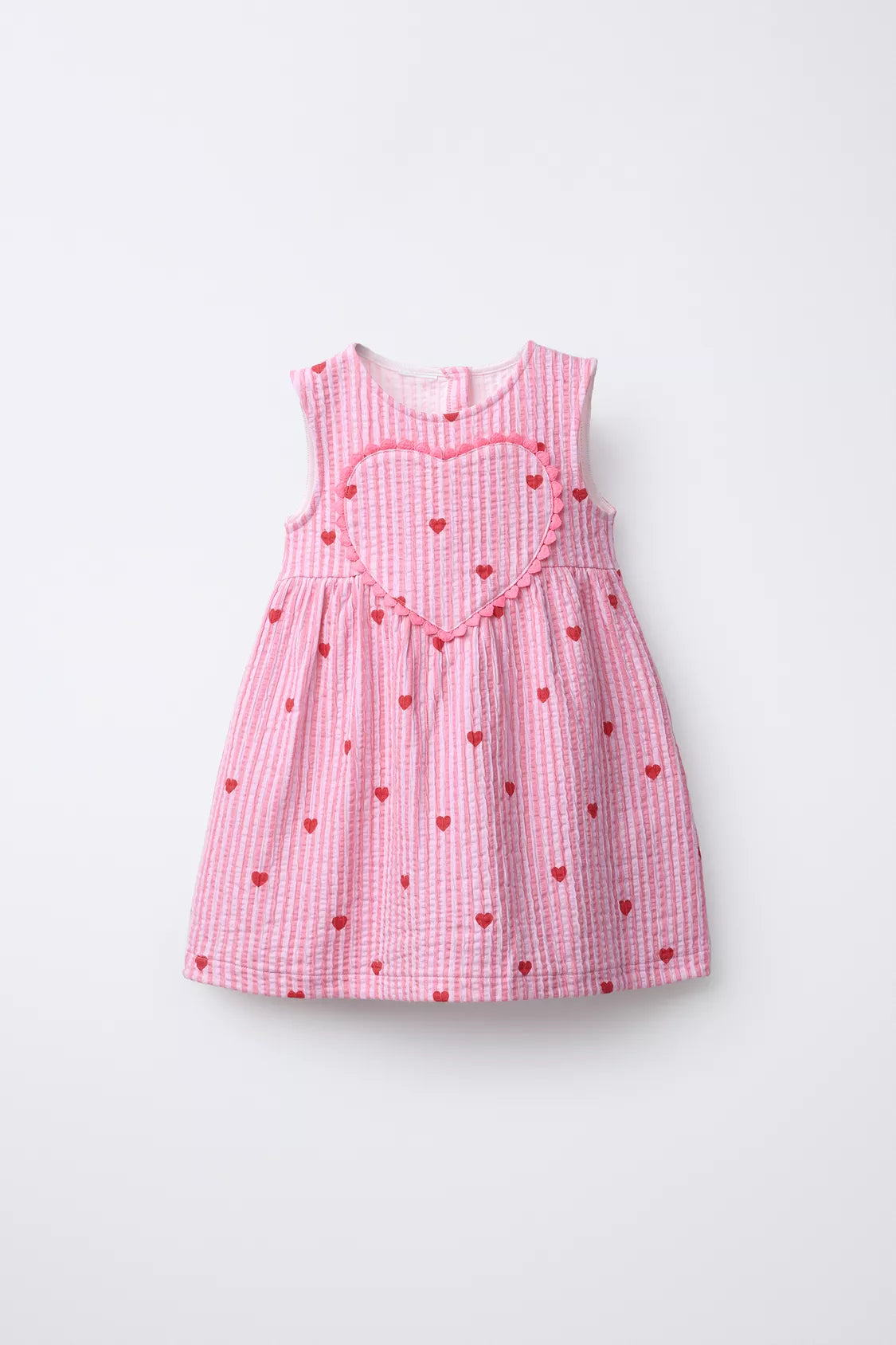 Vestido estampado rayas corazón