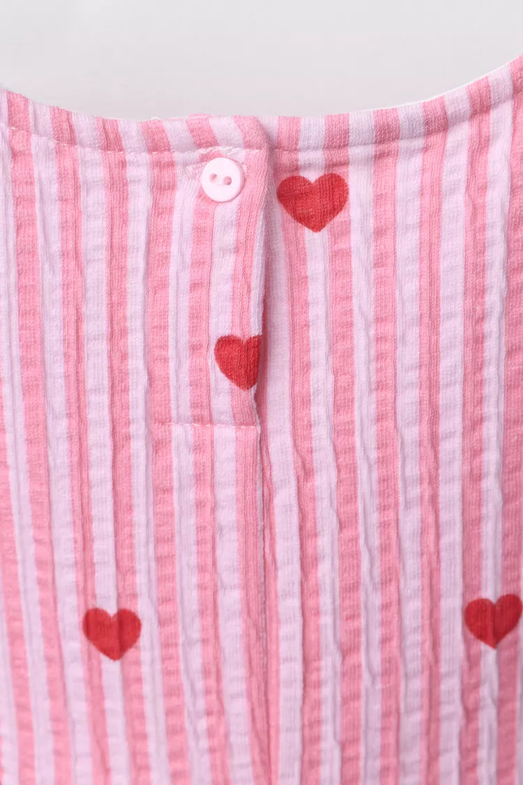 Vestido estampado rayas corazón