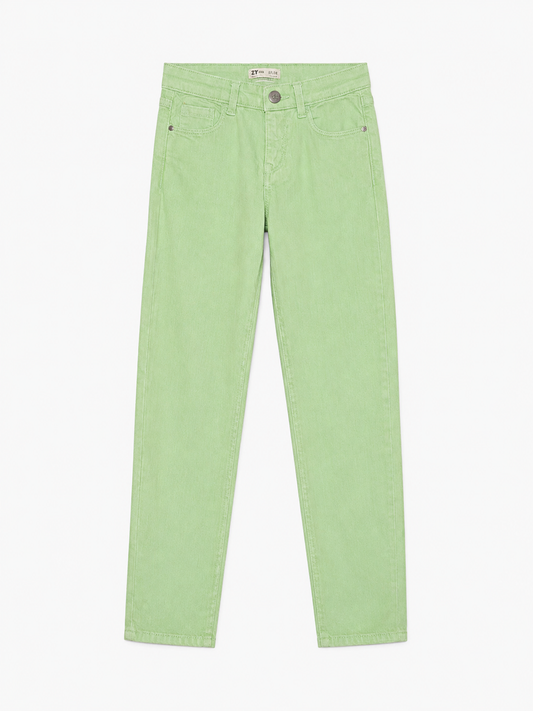 Pantalón Jean de color verde manzana