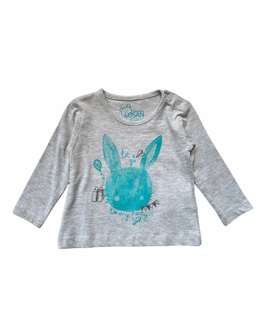 Camibuso gris bebe conejo